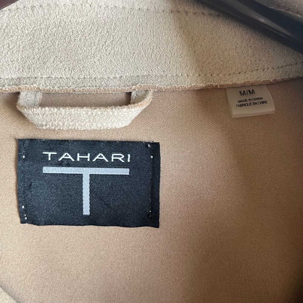 Tahari Faux Suede Jacket Med - Picture 3 of 3